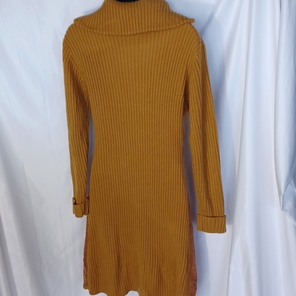 Vintage 70s Knit/velvet Coat/sweater Penny Lane Embroidered, dual zip - Picture 6 of 8